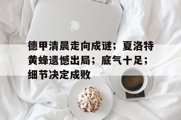 体育平台-德甲清晨走向成谜；夏洛特黄蜂遗憾出局；底气十足；细节决定成败的简单介绍